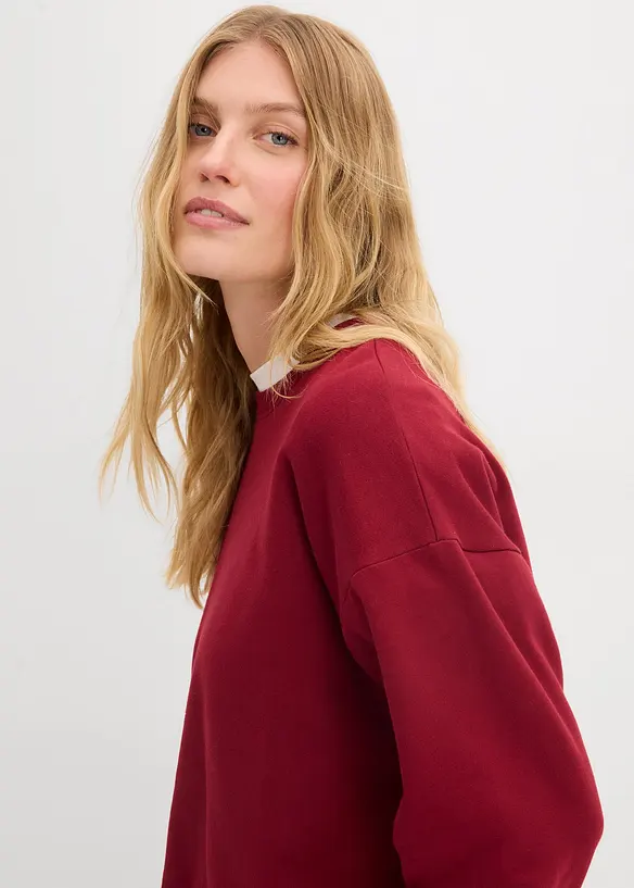 Felpa oversize in puro cotone biologico, bonprix