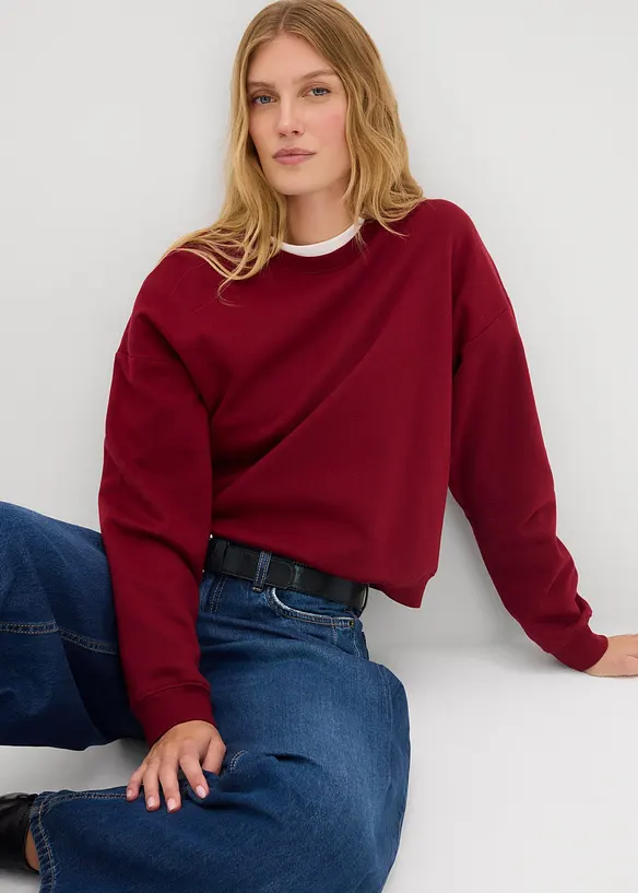 Felpa oversize in puro cotone biologico, bonprix