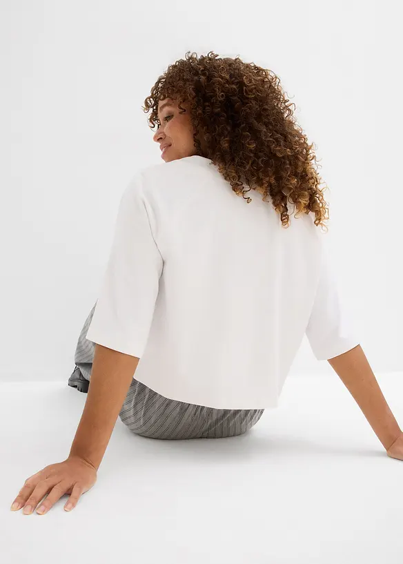 Felpa oversize in misto cotone morbido, bonprix