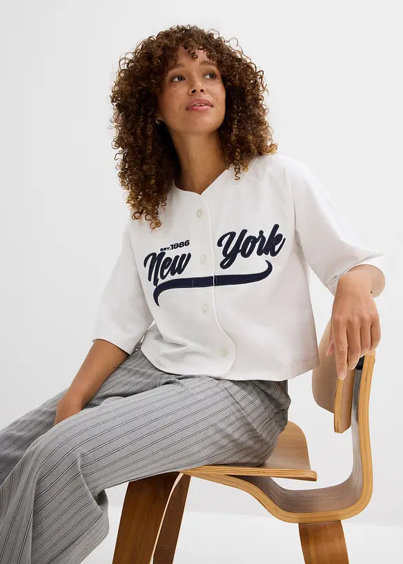 Felpa oversize in misto cotone morbido, bonprix