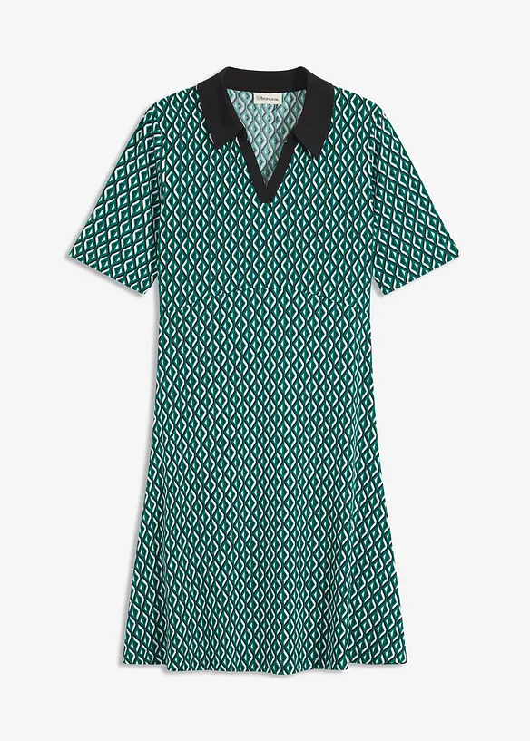 Abito midi con colletto stile polo, bonprix