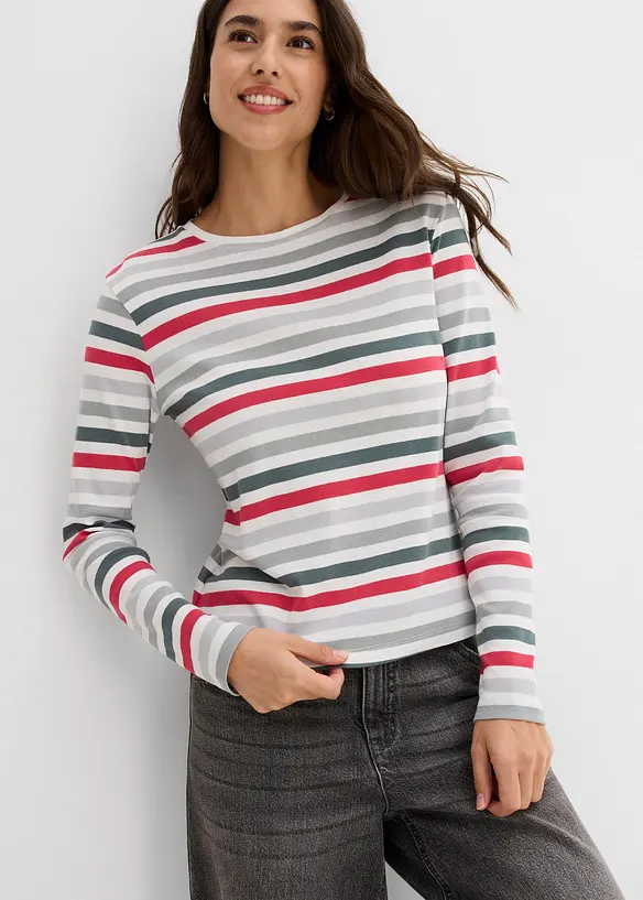 Maglia a maniche lunghe in puro cotone, bonprix