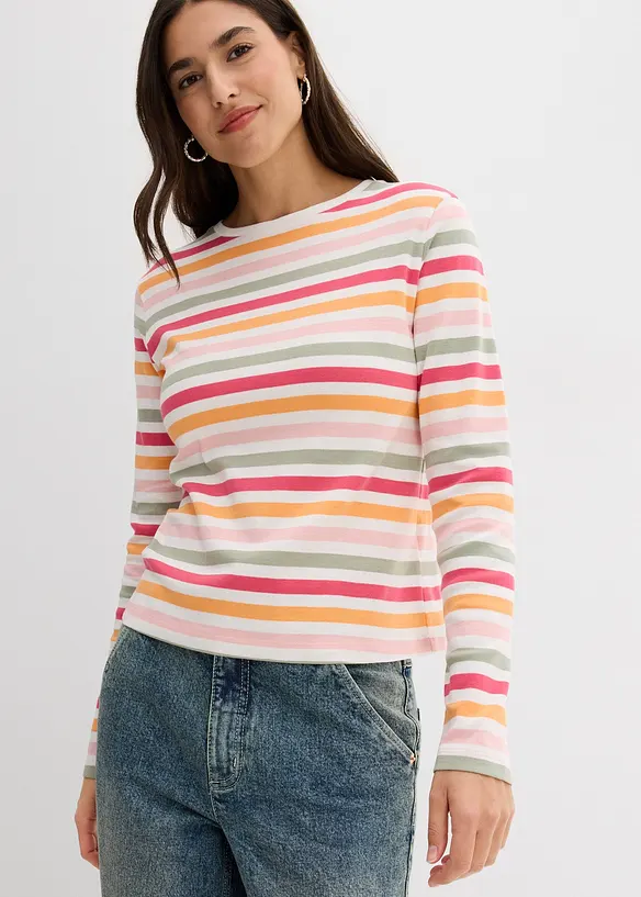 Maglia a maniche lunghe in puro cotone, bonprix
