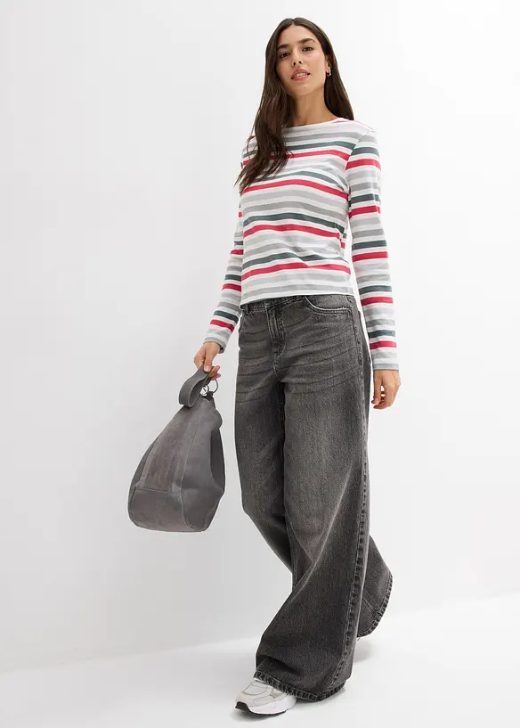 Maglia a maniche lunghe in puro cotone, bonprix