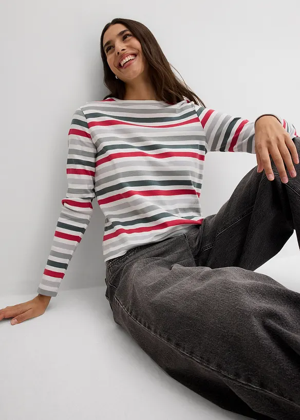 Maglia a maniche lunghe in puro cotone, bonprix