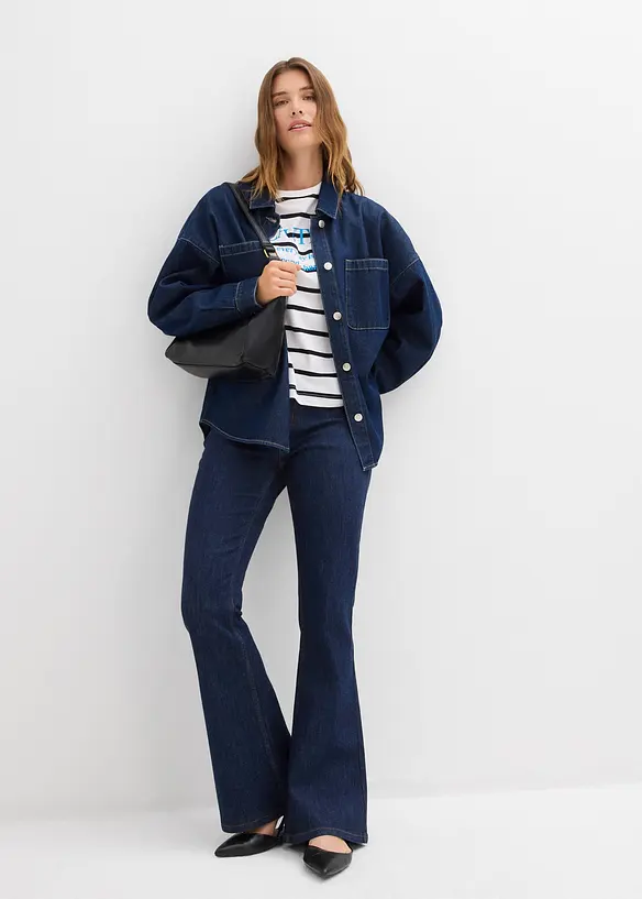 T-shirt in puro cotone a righe, bonprix