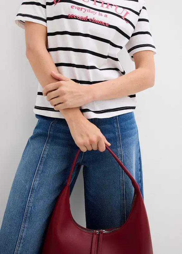 T-shirt in puro cotone a righe, bonprix