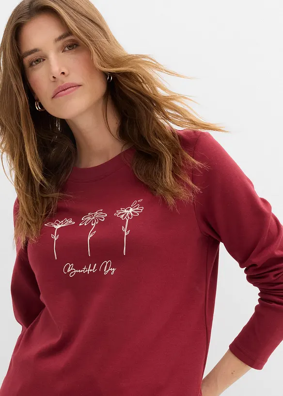 Maglia a maniche lunghe in puro cotone, bonprix