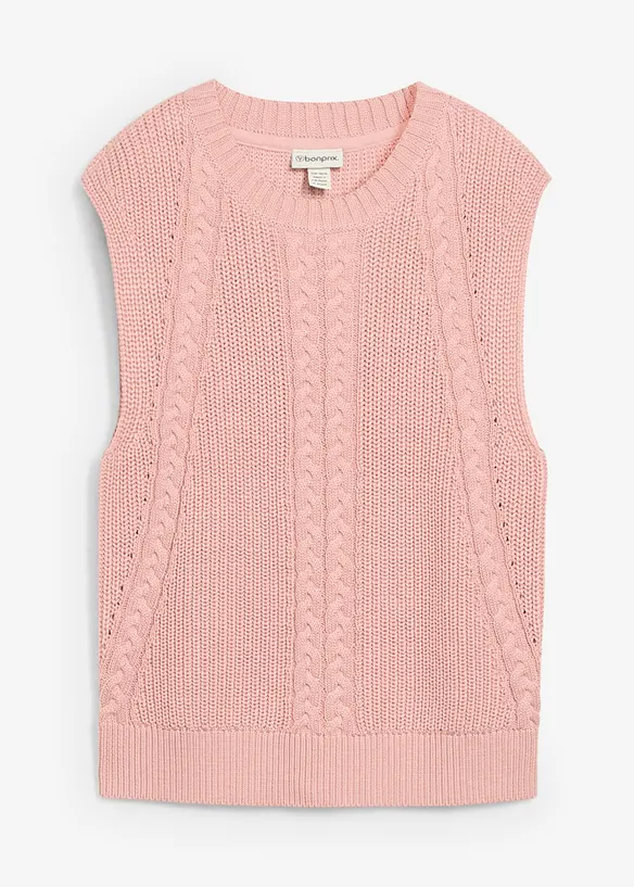 Gilet in maglia di misto cotone, bonprix