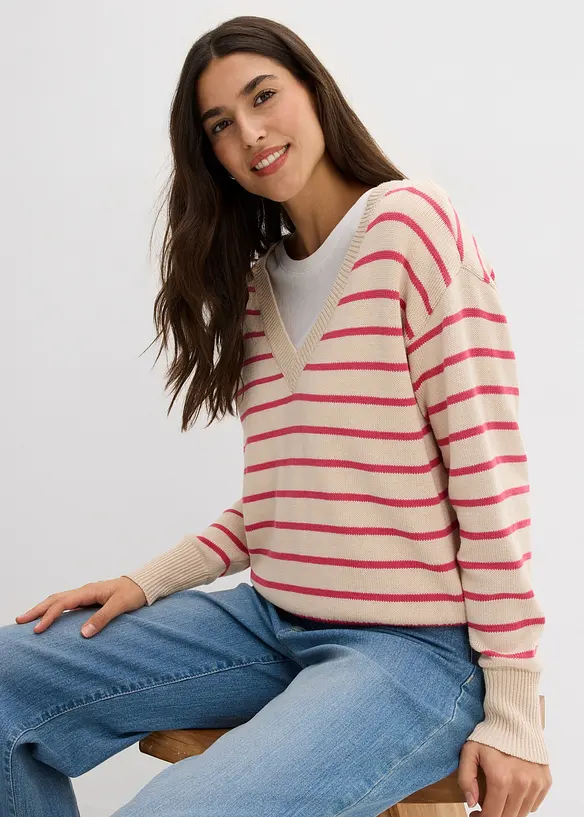 Maglione in misto cotone, bonprix