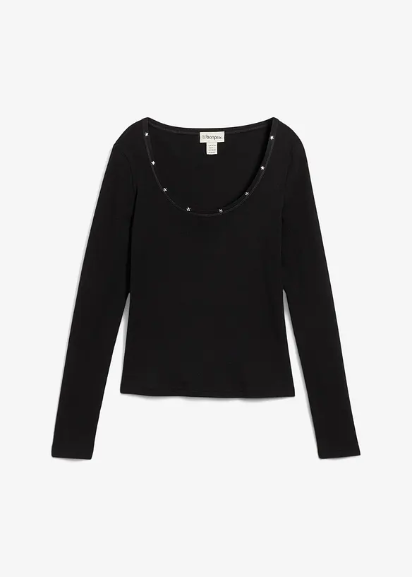 Maglia a costine in puro cotone biologico, bonprix