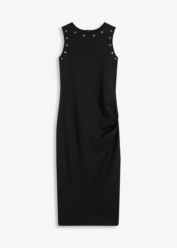 Abito midi con borchiette, bonprix