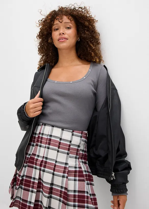 Maglia a costine in puro cotone biologico, bonprix