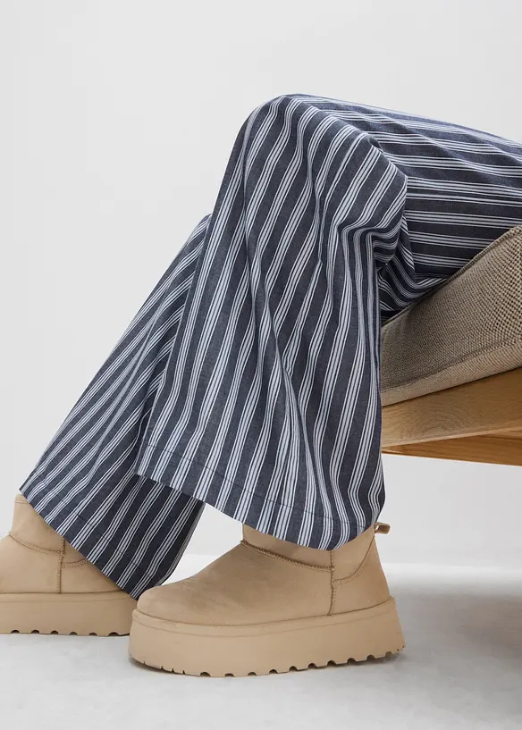 Pantaloni a palazzo in puro cotone, bonprix