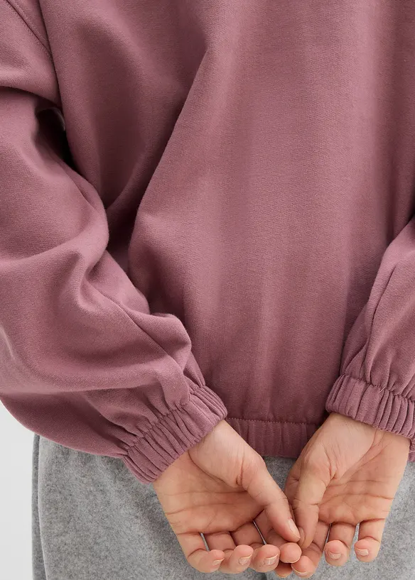 Felpa oversize in cotone biologico, bonprix