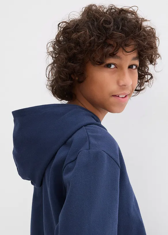 Felpa con cappuccio in misto cotone morbido, bonprix