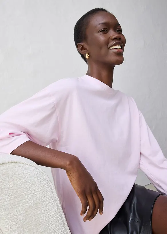 Maglia a trapezio con percentuale di seta, bonprix