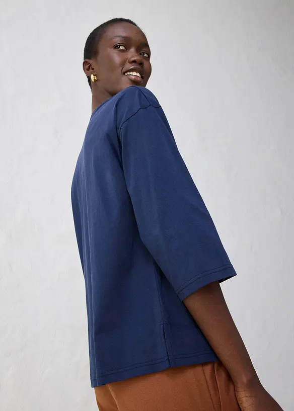 Maglia a trapezio con percentuale di seta, bonprix