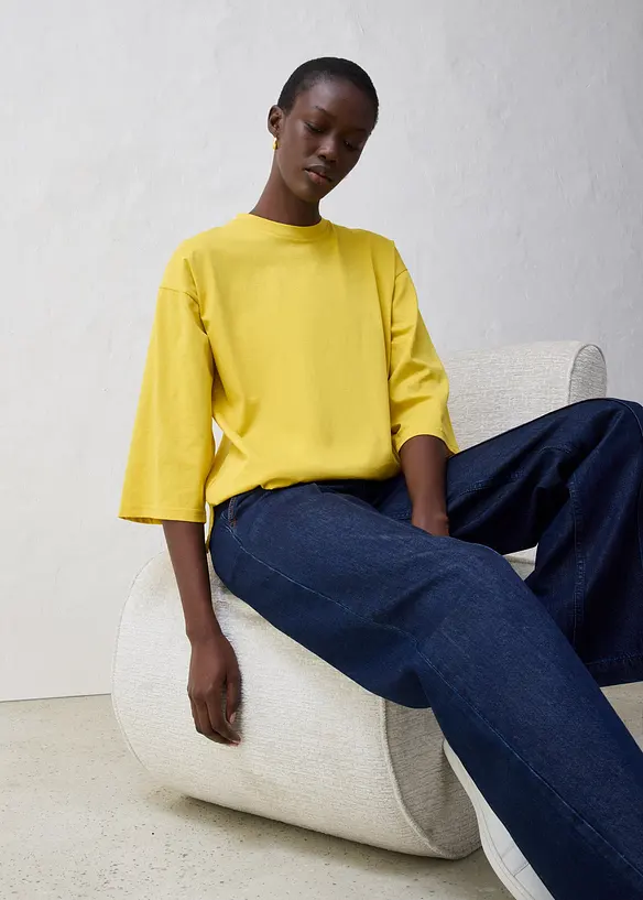 Maglia a trapezio con percentuale di seta, bonprix