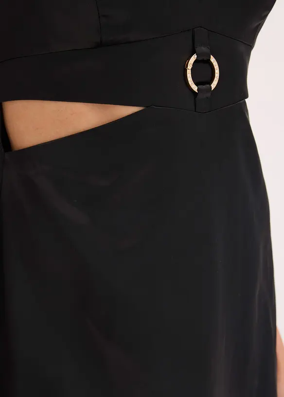 Abito lungo in satin fluente, bonprix