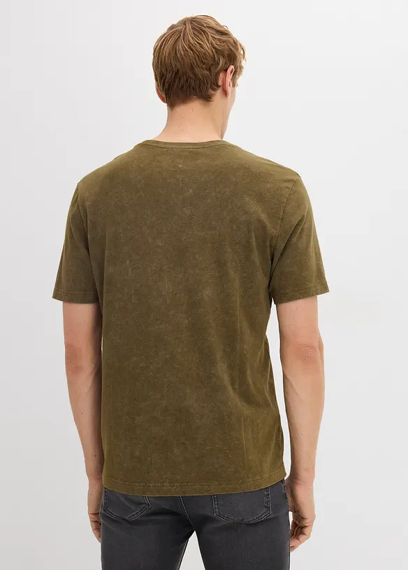 T-shirt in puro cotone biologico con effetto lavato, bonprix