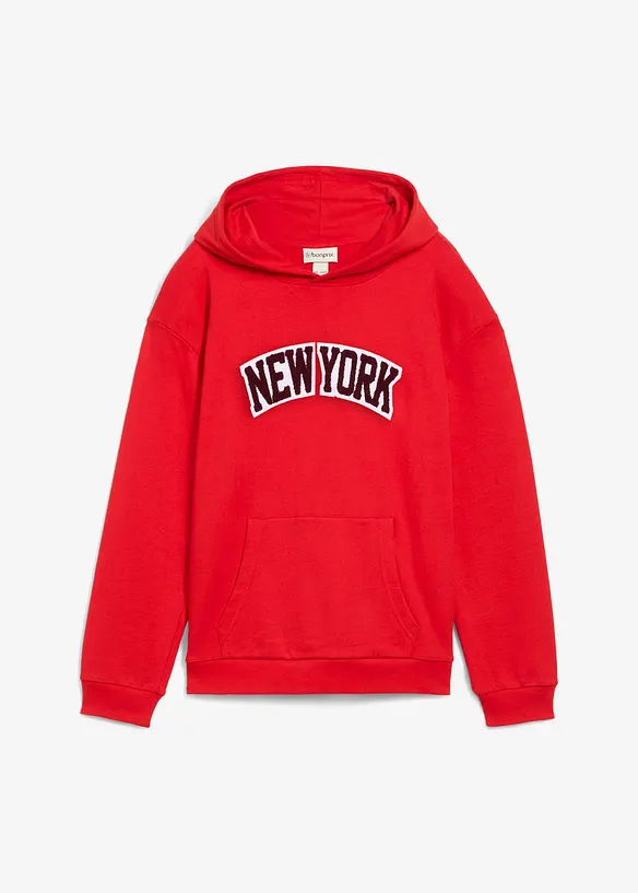 Felpa con cappuccio in puro cotone, bonprix