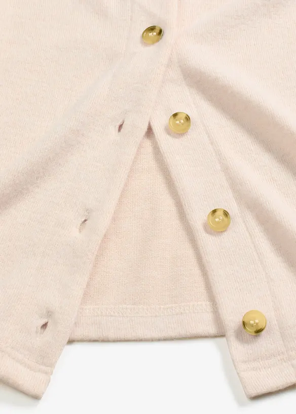 Cardigan in maglia fine a coste, bonprix