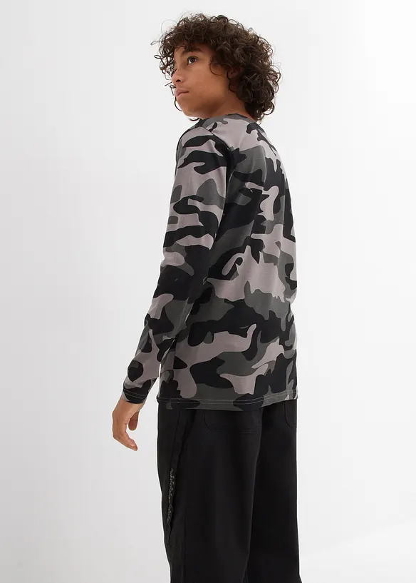 Maglia a maniche lunghe in puro cotone (pacco da 3), bonprix