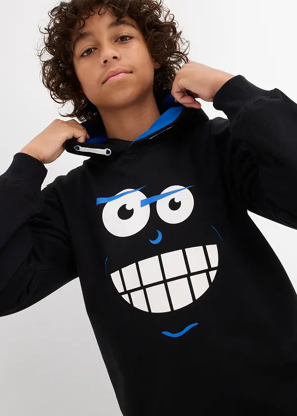 Felpa con cappuccio in puro cotone, bonprix