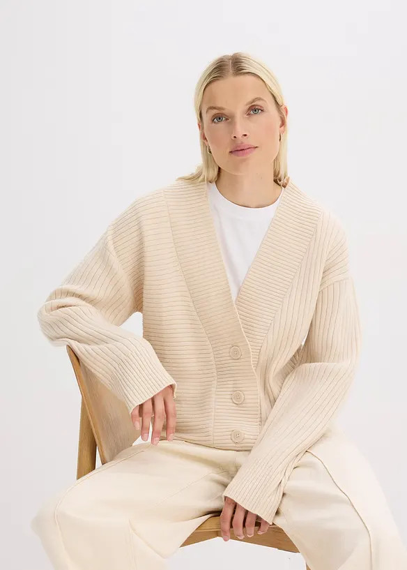 Cardigan a coste, bonprix