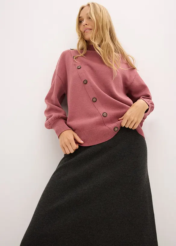 Maglione con bottoni, bonprix