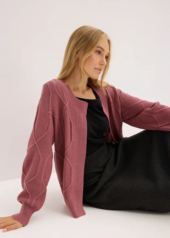 Cardigan a trecce, bonprix