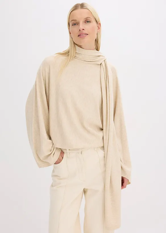 Maglione morbido in filato fine misto viscosa, bonprix