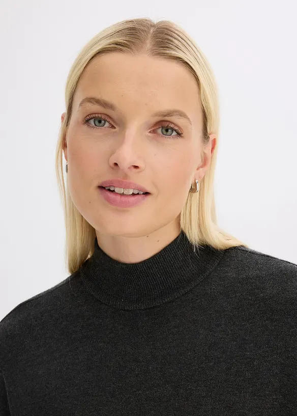 Maglione stile poncho in misto viscosa morbido, bonprix