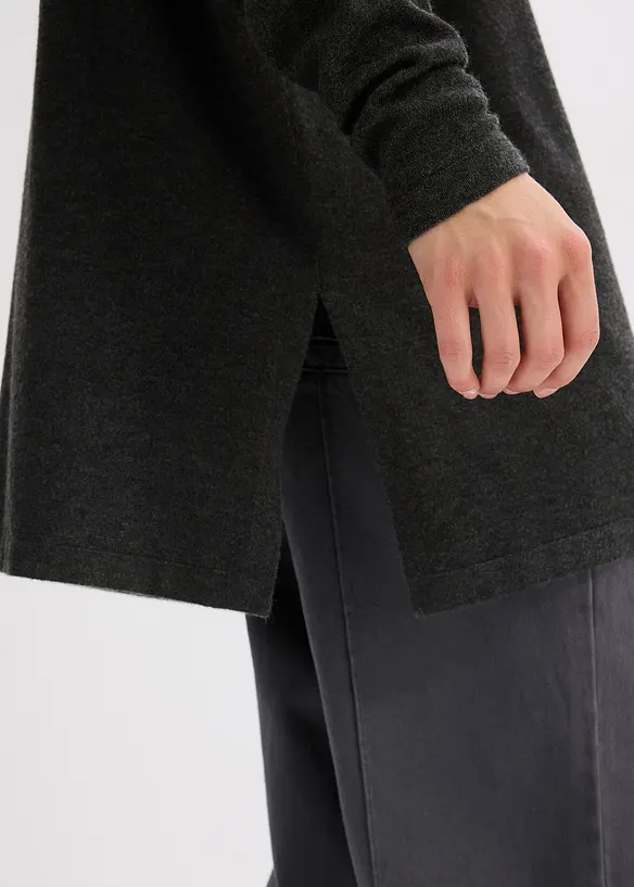 Maglione stile poncho in misto viscosa morbido, bonprix