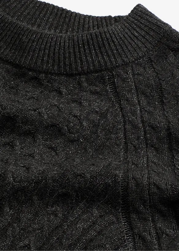 Maglione lungo in misto viscosa fluente, bonprix