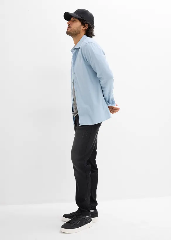 Jeans in tessuto felpato con elastico in vita regular fit, straight, bonprix