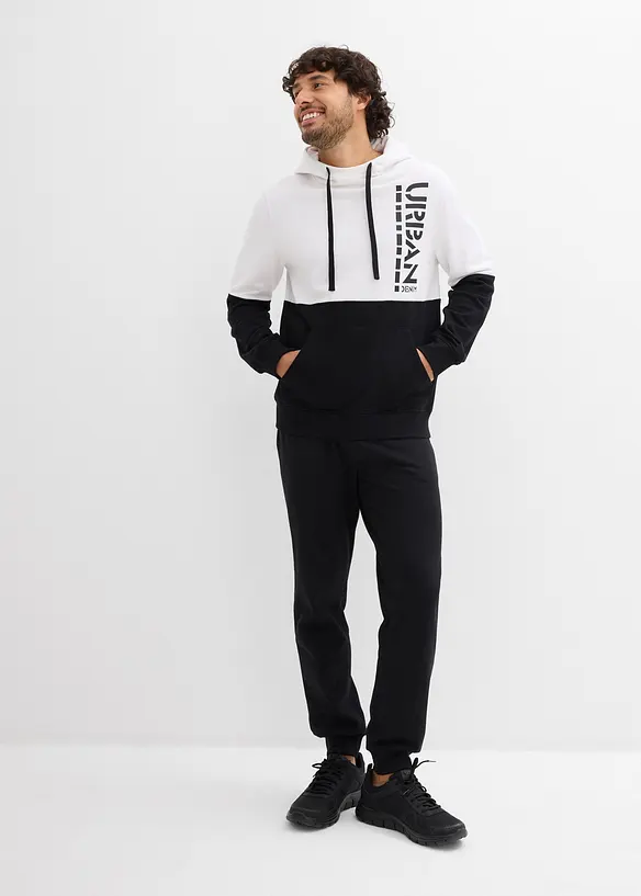 Felpa con cappuccio, slim fit, bonprix