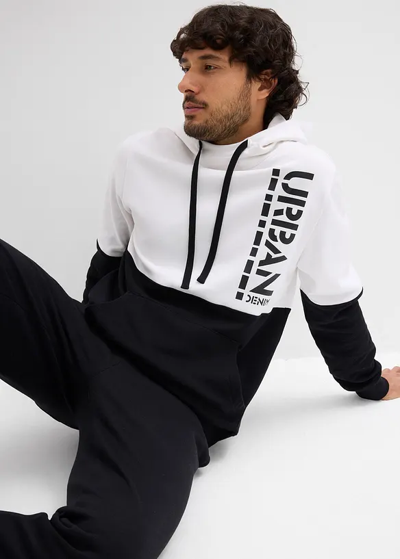 Felpa con cappuccio, slim fit, bonprix