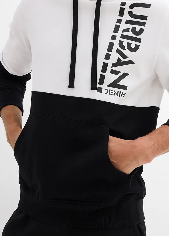 Felpa con cappuccio, slim fit, bonprix