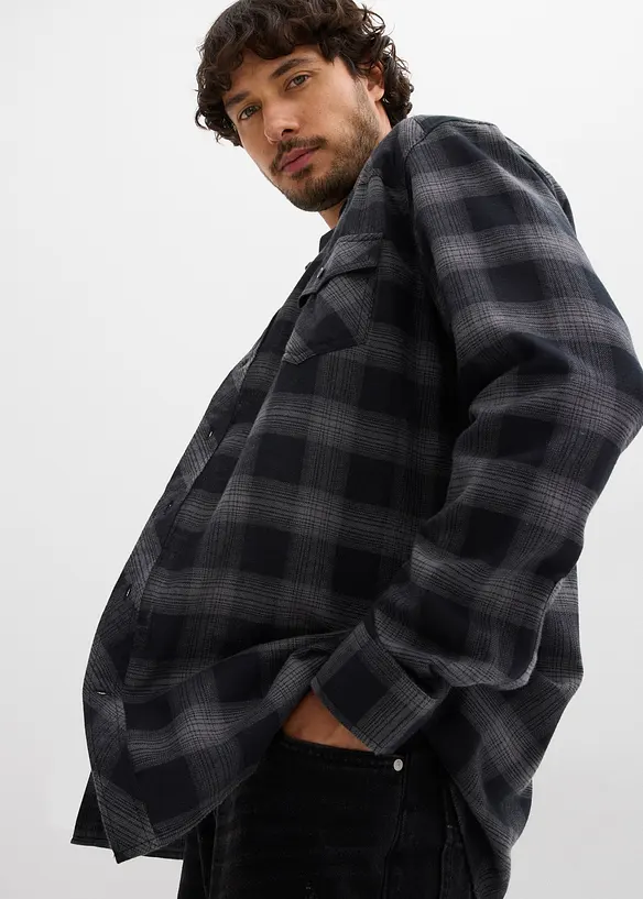 Camicia in flanella di puro cotone, bonprix
