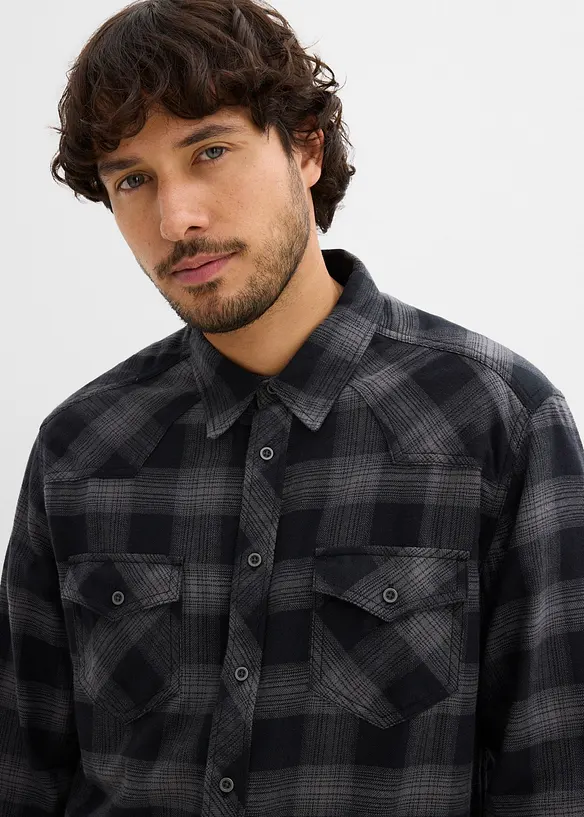 Camicia in flanella di puro cotone, bonprix
