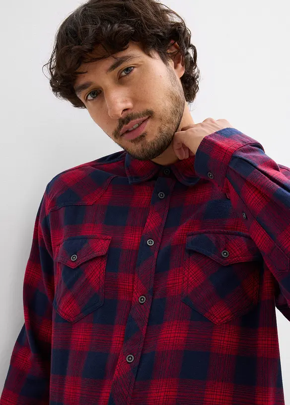 Camicia in flanella di puro cotone, bonprix