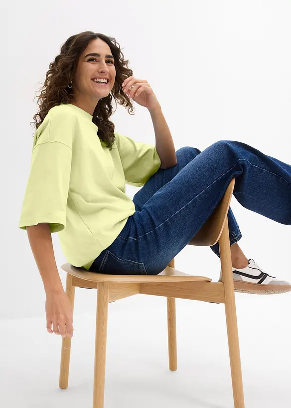 Maxi maglia in puro cotone biologico pesante, bonprix