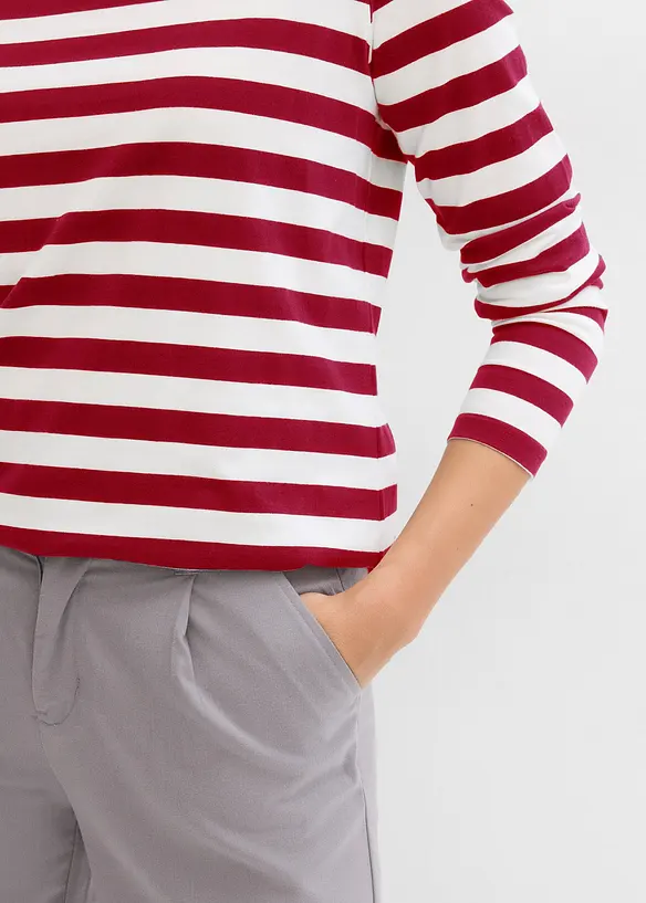 Maglia a righe in puro cotone biologico, bonprix