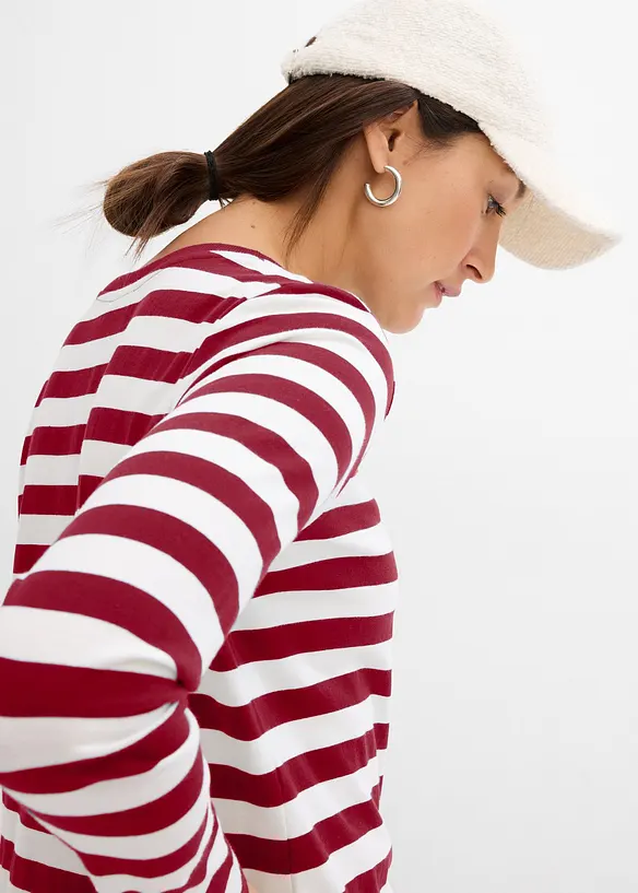 Maglia a righe in puro cotone biologico, bonprix