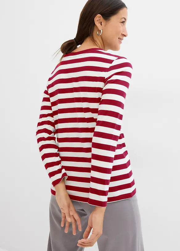Maglia a righe in puro cotone biologico, bonprix