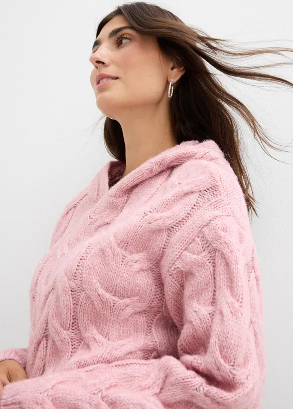 Maglione in filato grosso di misto lana morbido, bonprix