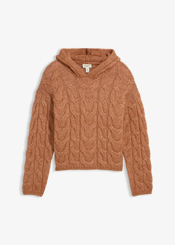 Maglione in filato grosso di misto lana morbido, bonprix