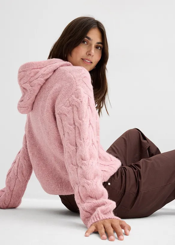 Maglione in filato grosso di misto lana morbido, bonprix